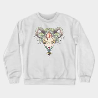 Demon Devil Girl, Oni Monster Woman Crewneck Sweatshirt